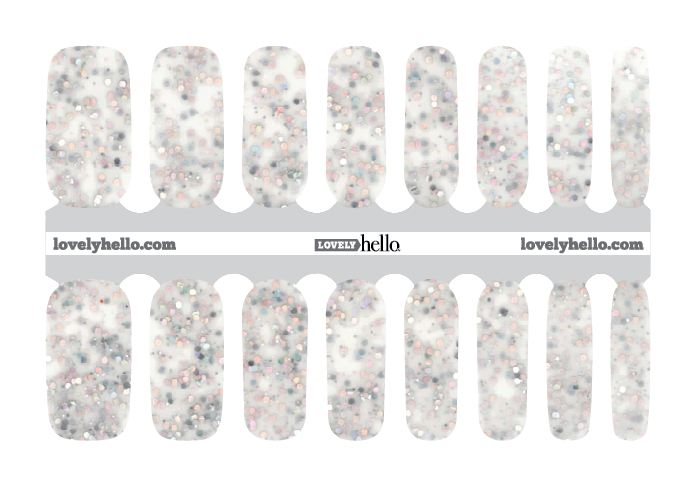 Disco Confetti Nail Wraps (Clear)