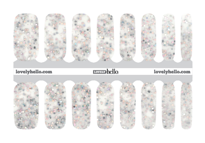 Disco Confetti Nail Wraps (Clear)