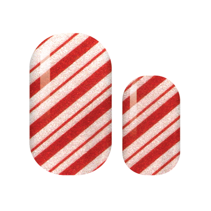 Candy Cane Glam Nail Wraps