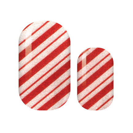 Candy Cane Glam Nail Wraps