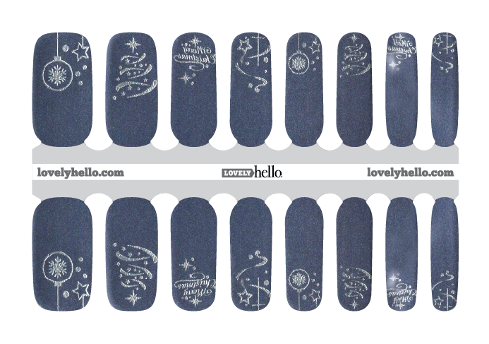 Blue Christmas Nail Wraps