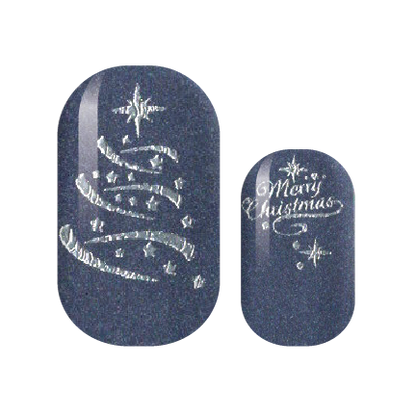 Blue Christmas Nail Wraps