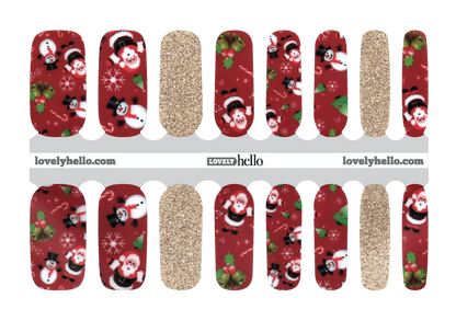 Frosty and Santa Nail Wraps