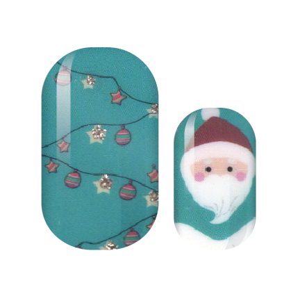 Twinkling Santa Nail Wraps