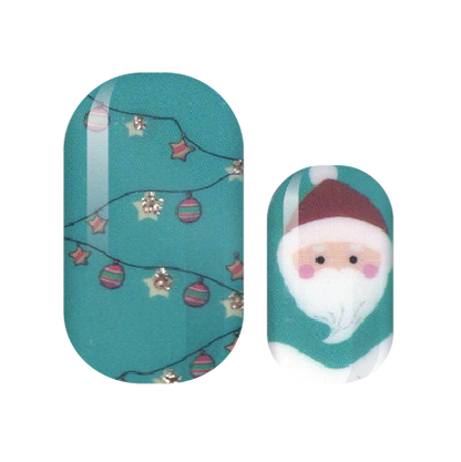 Twinkling Santa Nail Wraps