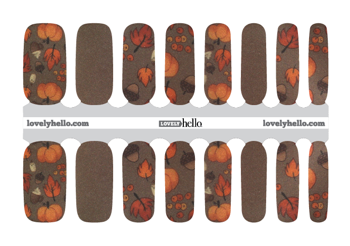 Pumpkin Spice Nail Wraps