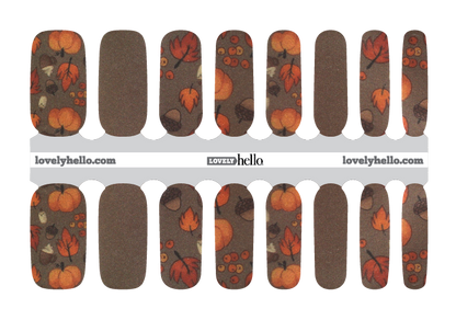 Pumpkin Spice Nail Wraps