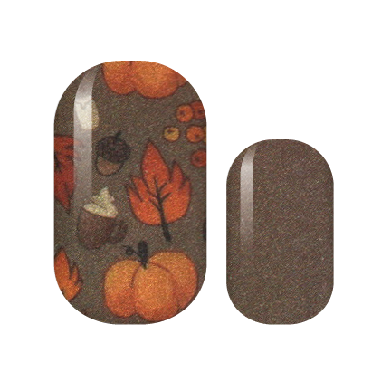 Pumpkin Spice Nail Wraps