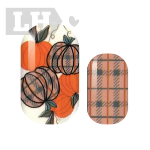 Plaidly Pumpkin Nail Wraps