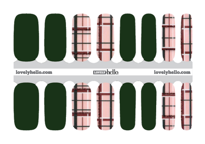 Evergreen Plaid Nail Wraps