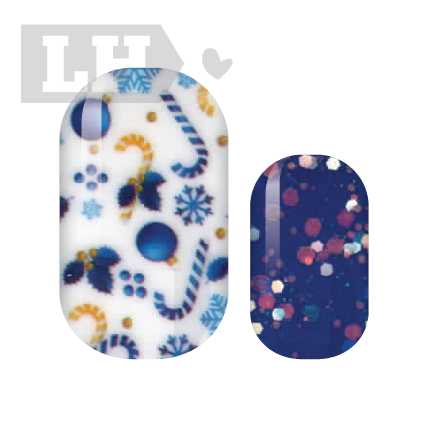 Blue Holiday Cheer Nail Wraps