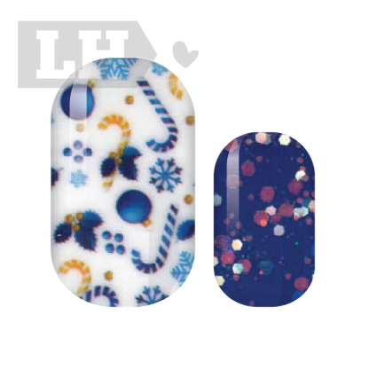 Blue Holiday Cheer Nail Wraps