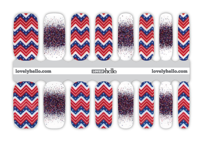 Chevrons USA Nail Wraps