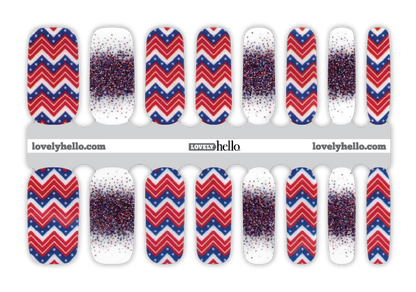 Chevrons USA Nail Wraps