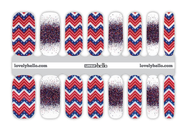 Chevrons USA Nail Wraps