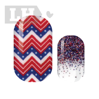 Chevrons USA Nail Wraps