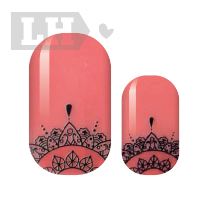 Pink Henna Nail Wraps