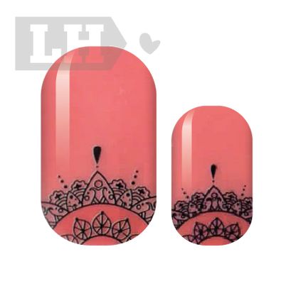 Pink Henna Nail Wraps