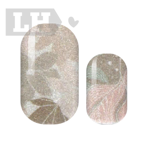 Taupe Floral Nail Wraps