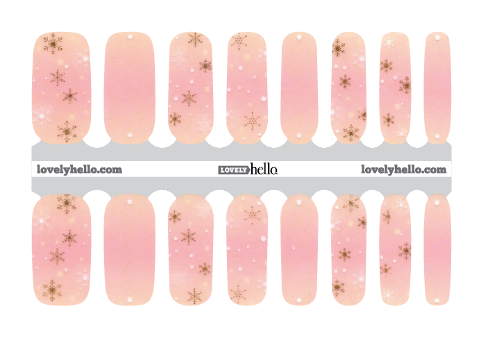 Snow Blush Nail Wraps