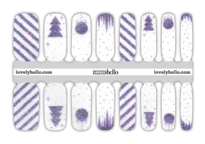 Lavender Holiday Nail Wraps