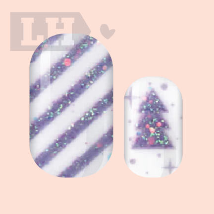 Lavender Holiday Nail Wraps