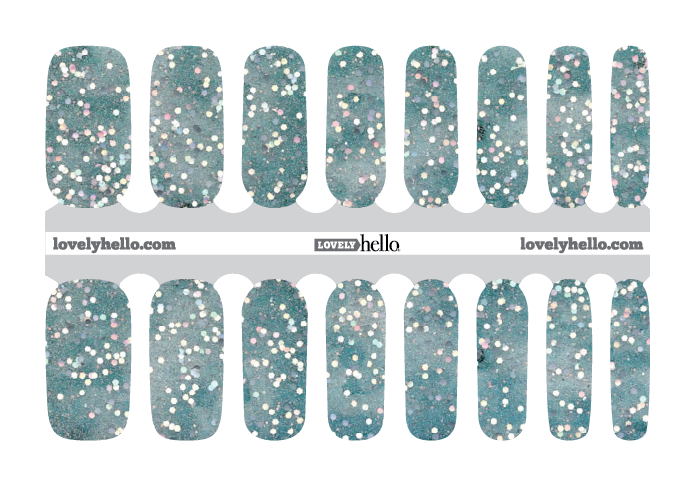 Teal Snow Storm Nail Wraps