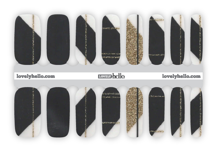 Gray Contemporary Nail Wraps