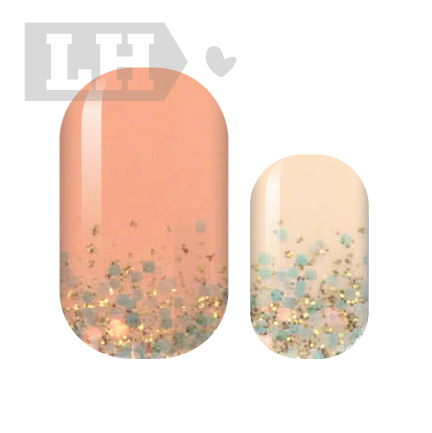 Georgia Peach Glam Nail Wraps