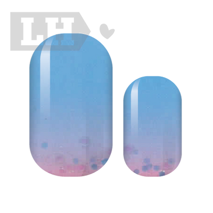 Pink-Blue Ombre Nail Wraps