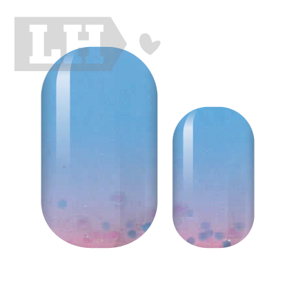 Pink-Blue Ombre Nail Wraps