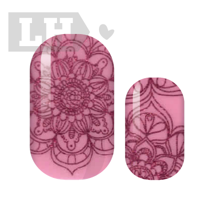 Rose Metallic Henna Nail Wraps