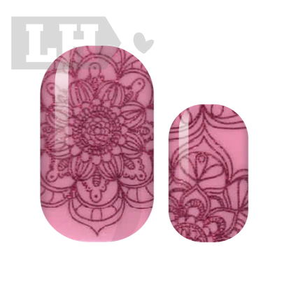 Rose Metallic Henna Nail Wraps