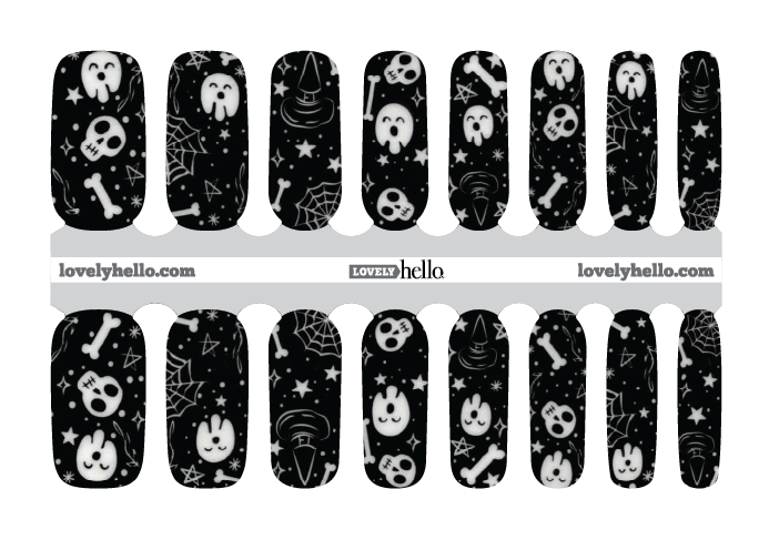 Glow Bones Nail Wraps