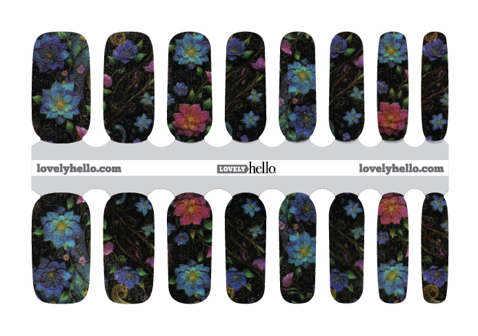 Floral Eclipse Nail Wraps