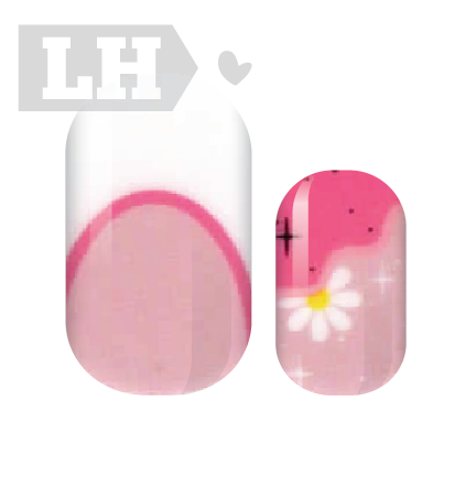 Funky Pink French Nail Wraps