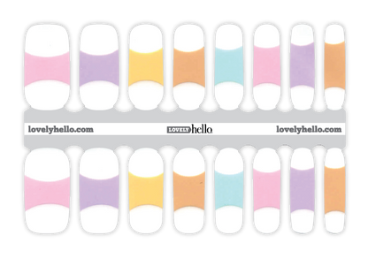 Pastel French Nail Wrap