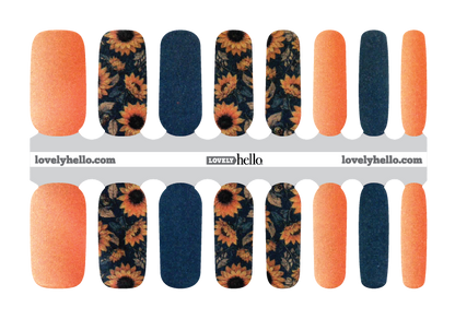 Autumn Sunflowers Nail Wraps