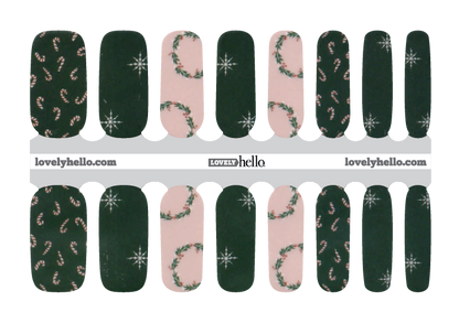 Holly Wreath Nail Wraps
