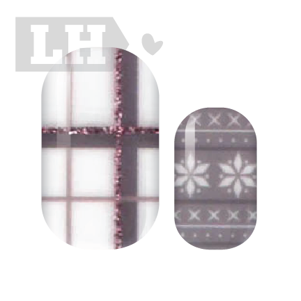 Frosty Plum Plaid Nail Wrap