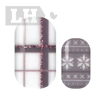Frosty Plum Plaid Nail Wrap