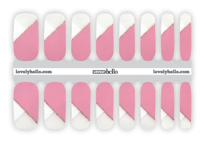 Modern Pink Princess French Nail Wrap