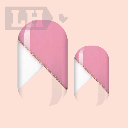 Modern Pink Princess French Nail Wrap