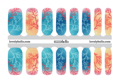 Coral-y Reef Nail Wraps
