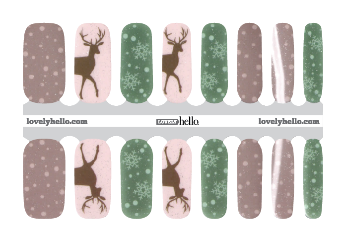 Sweet Deery Frost Nail Wraps