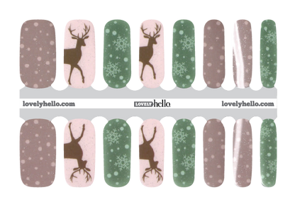 Sweet Deery Frost Nail Wraps