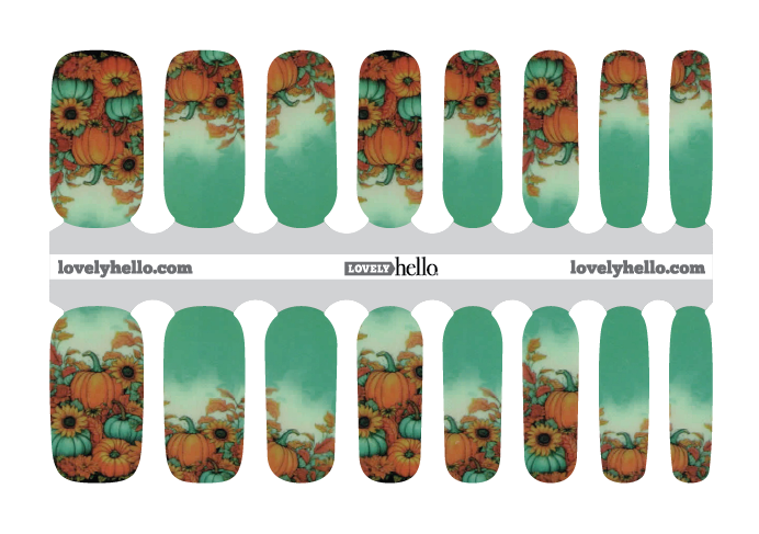 Teal Pumpkin Nail Wrap