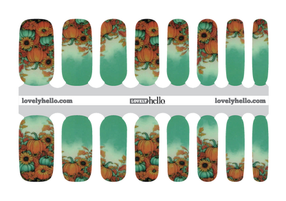 Teal Pumpkin Nail Wrap