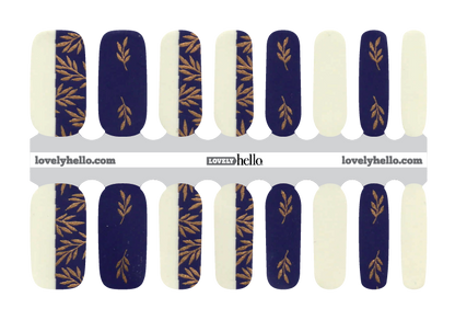 Royal Golden Ferns Nail Wraps