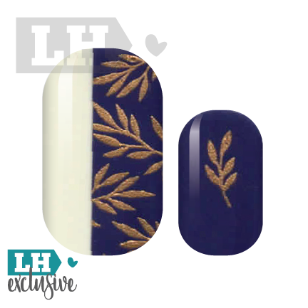 Royal Golden Ferns Nail Wraps